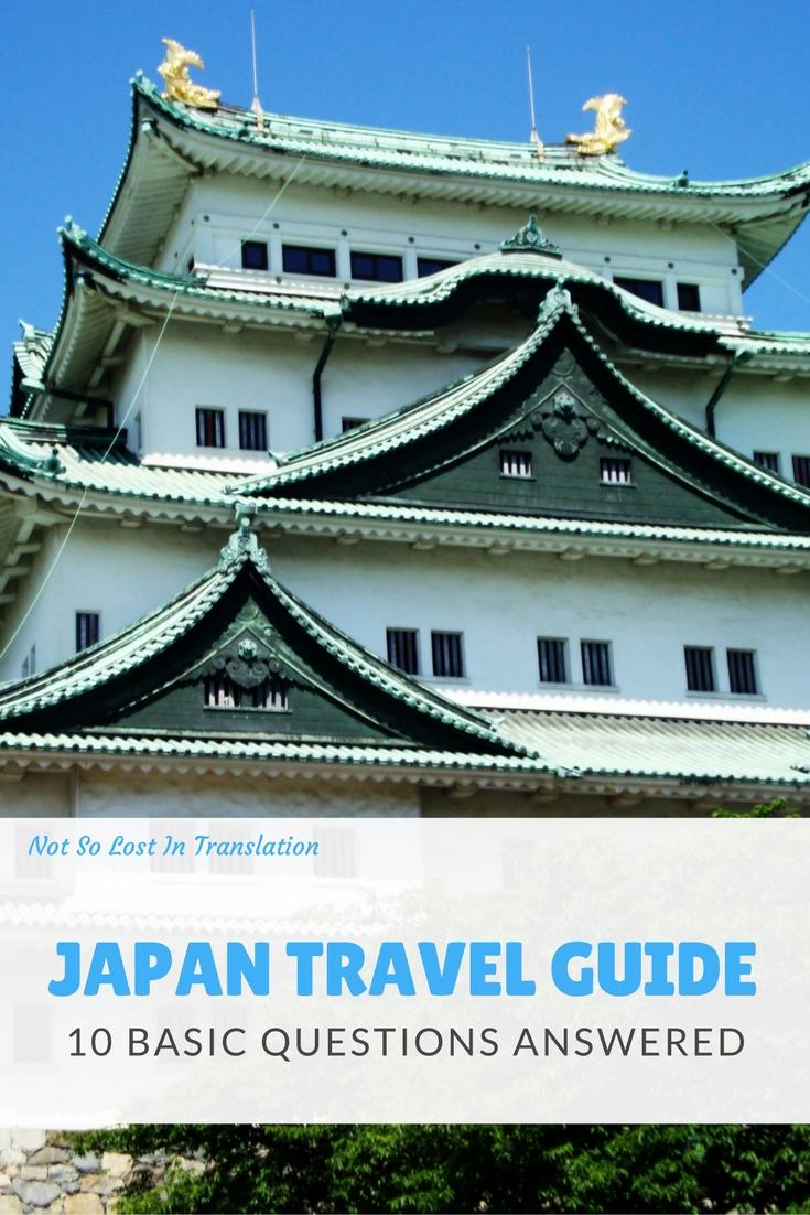 Photo of Nagoya Castle with title "Japan Travel Guide"