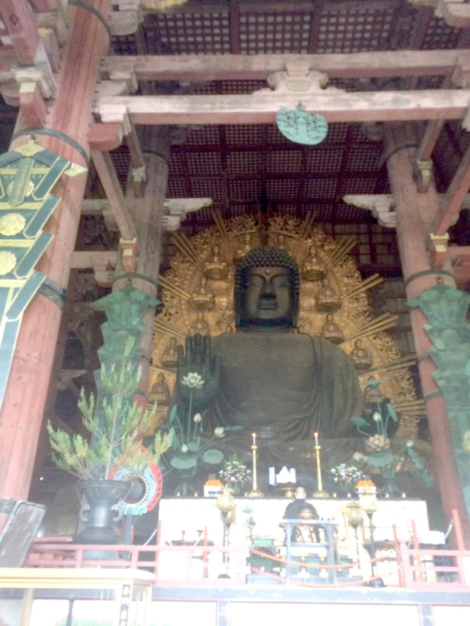 Daibutsu: the centerpiece of Todai-ji temple is the giant bronze statue of Buddha